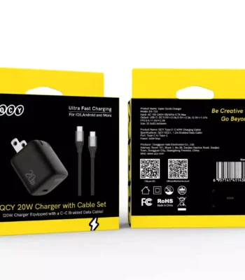 QCY CK02 20W Charger with Type-C Cable